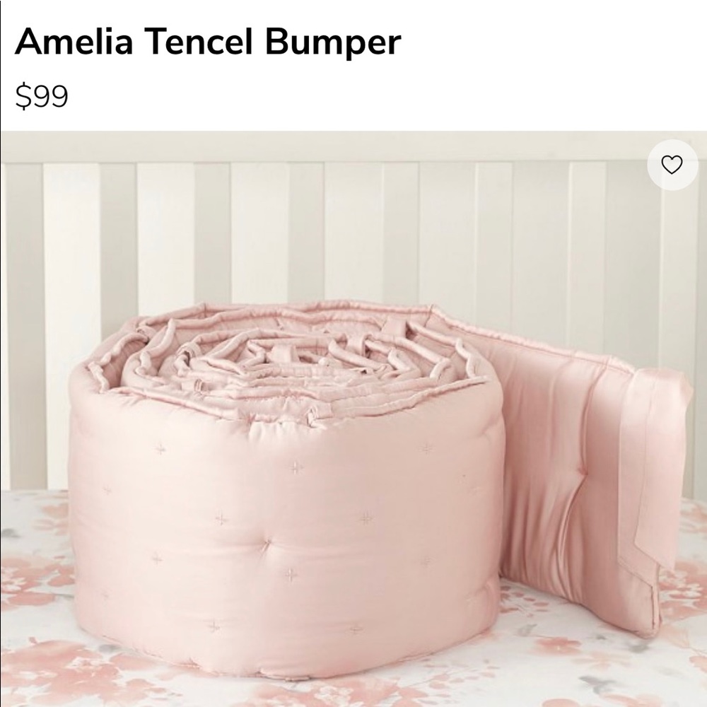Pottery Barn Kids Amelia Tencel Crib Bumper